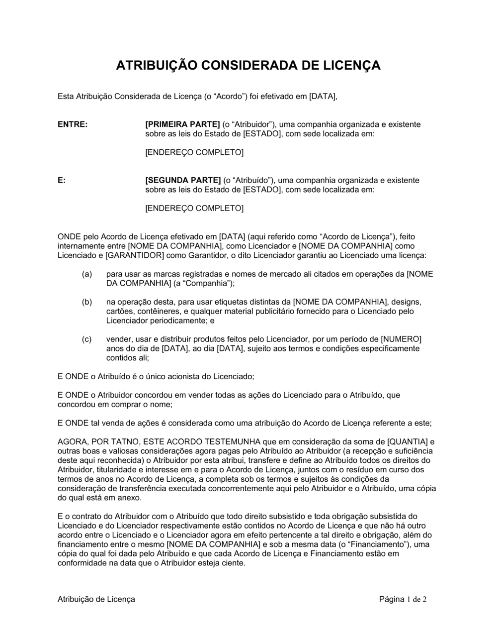 Business-in-a-Box's Atribuição de Licença