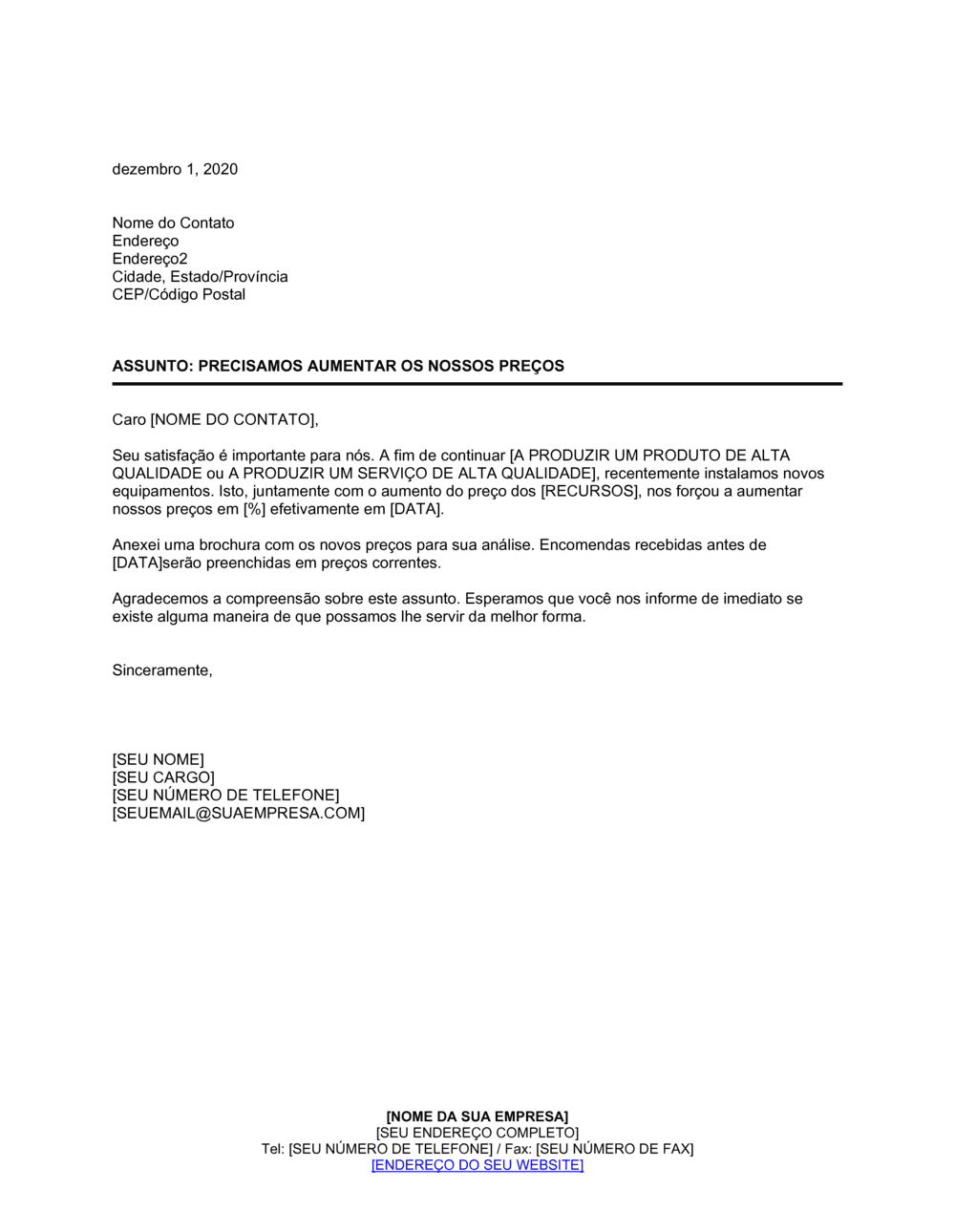 Business-in-a-Box's Aumento de Preço