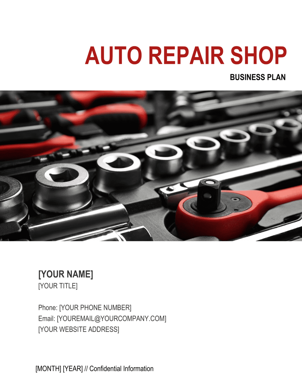 business plan for auto repair shop