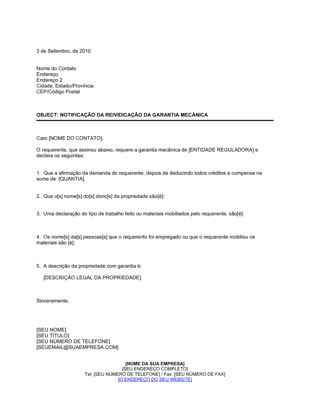 Business-in-a-Box's Aviso de Ação de Alienação de Mecânicas