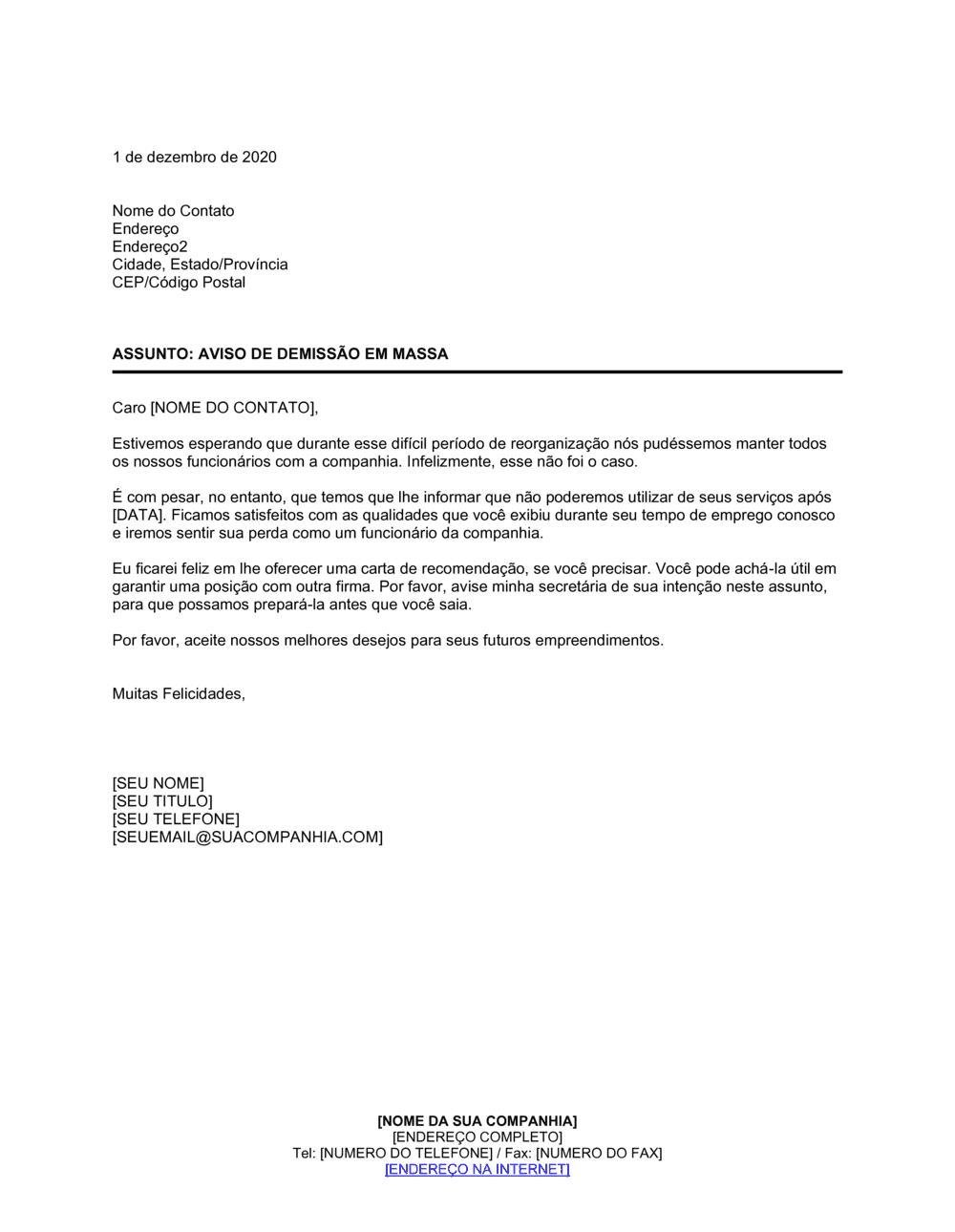 Business-in-a-Box's Aviso de Demissão 2