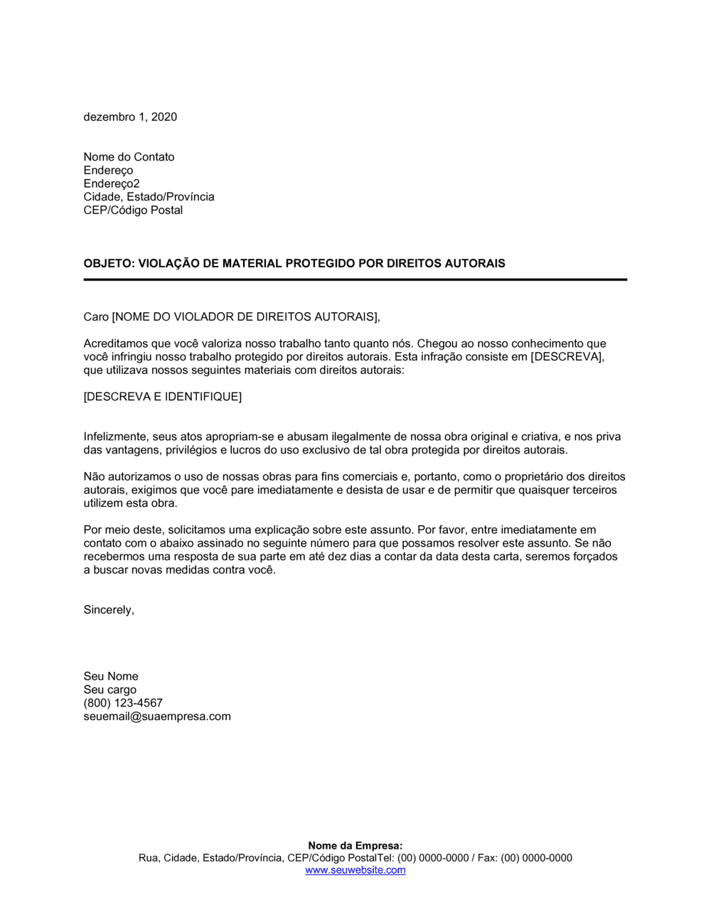 Business-in-a-Box's Aviso de Infração de Trabalho Registrado