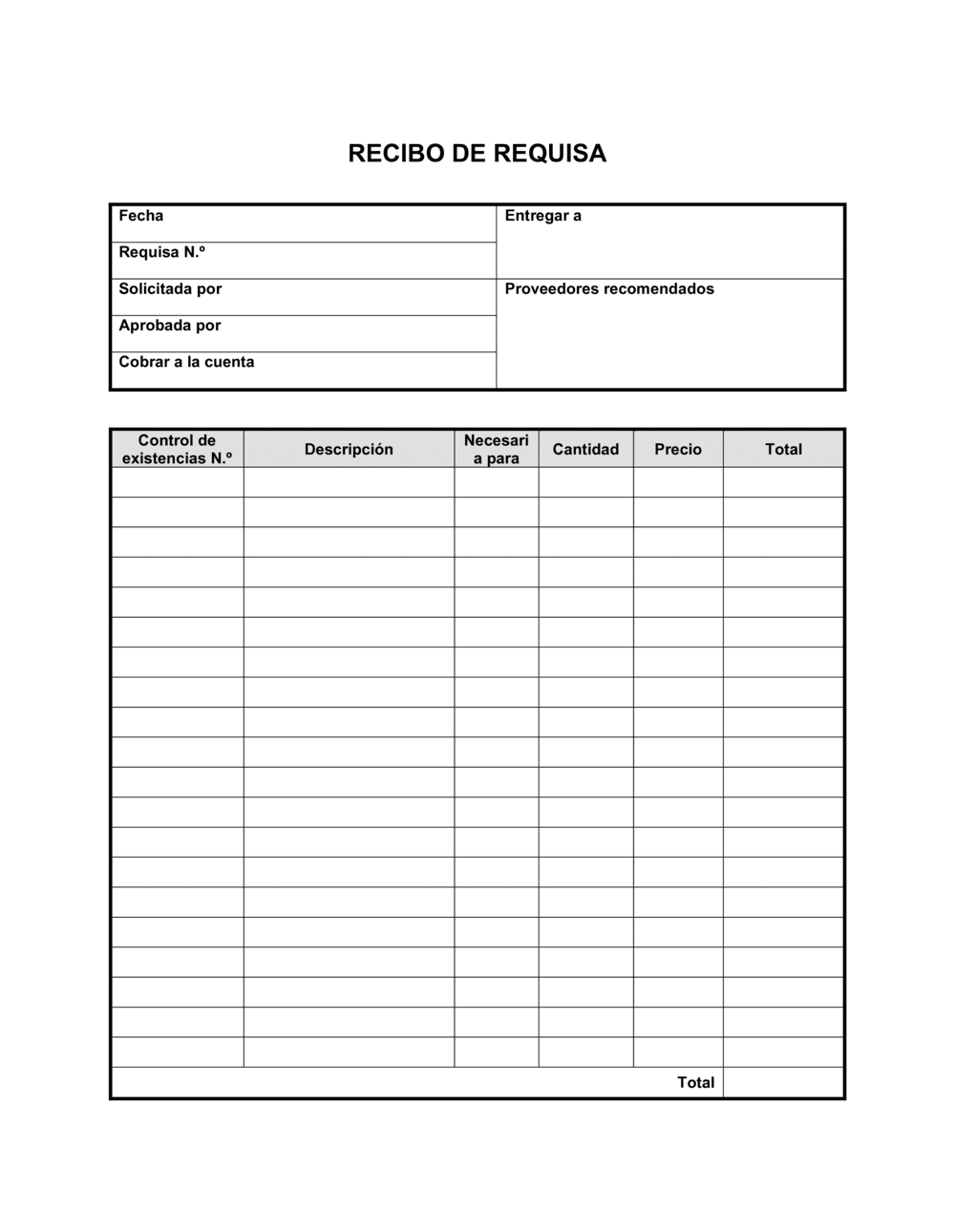 Business-in-a-Box's Boleta de requisa