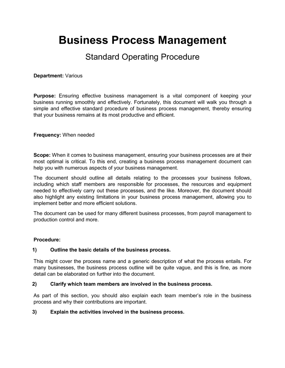 Business-in-a-Box's Business Process Management Template