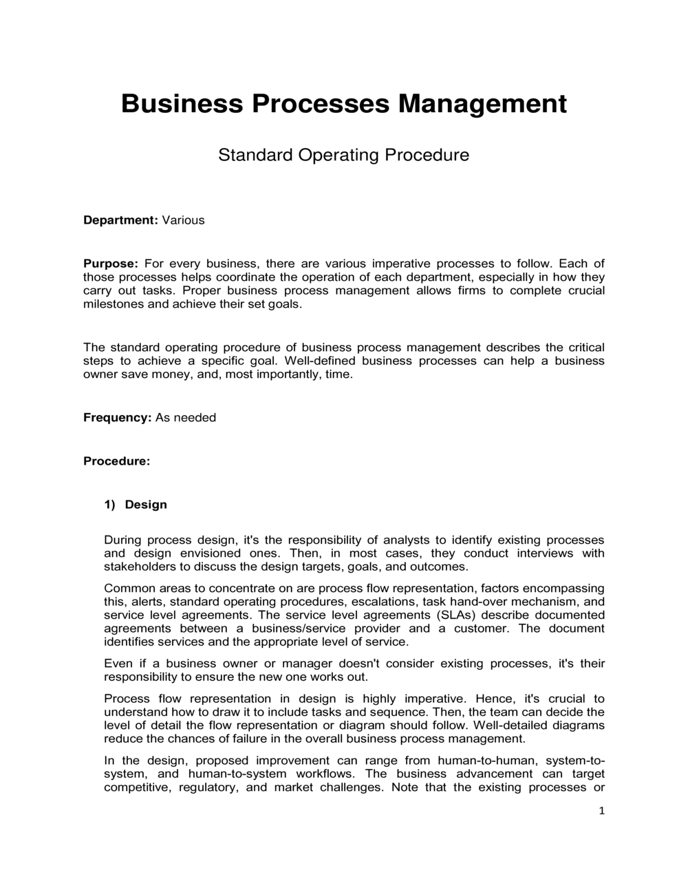 Business-in-a-Box's Business Processes Management Template