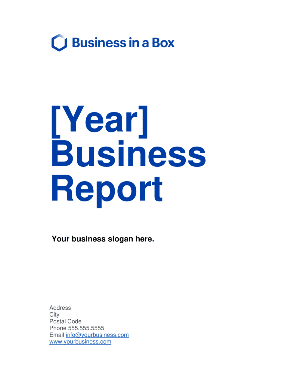 Business Report Template  by Business-in-a-Box™ For Business In A Box Templates