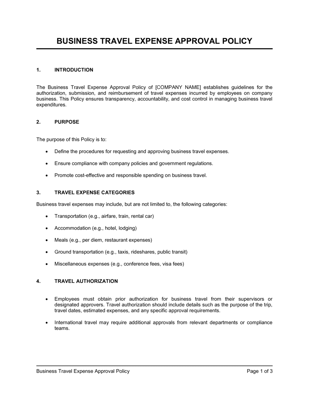 Business-in-a-Box's Business Travel Expense Approval Policy Template