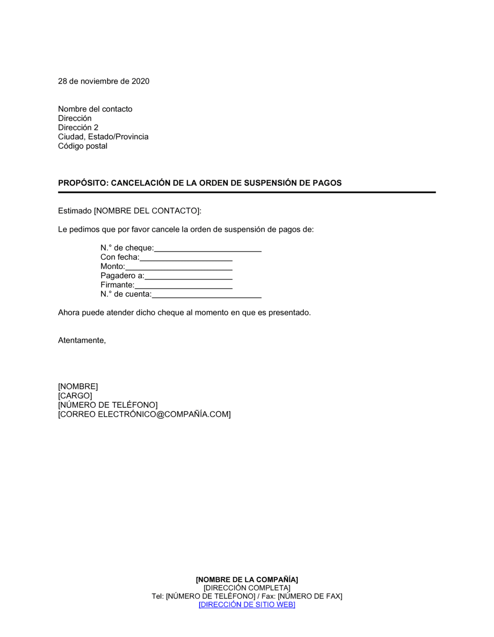 Business-in-a-Box's Cancelación del pedido de suspensión de pagos