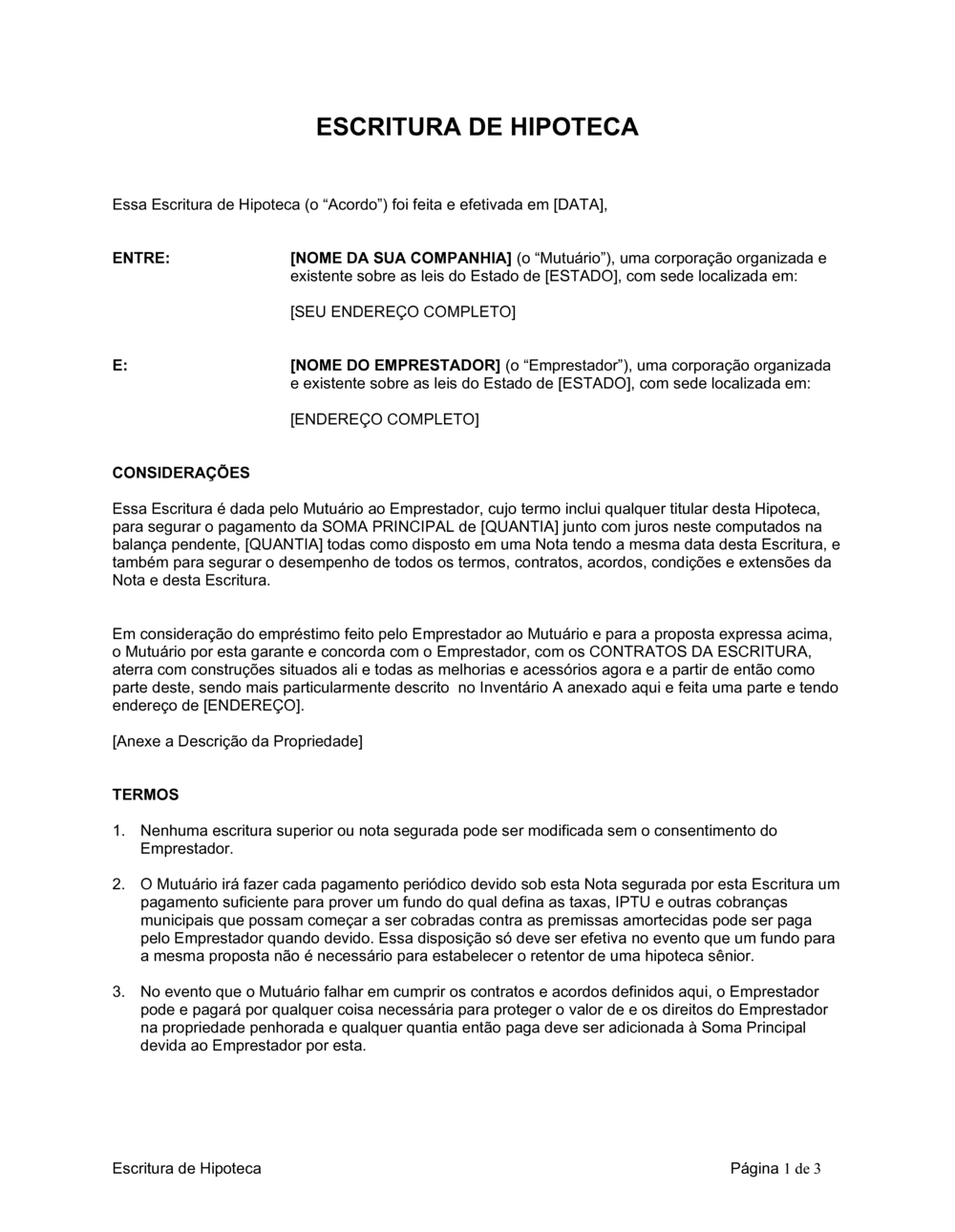 Business-in-a-Box's Certificado de Hipoteca