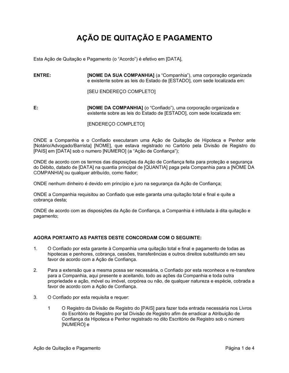 Business-in-a-Box's Certificado de Quitação e Descarrego