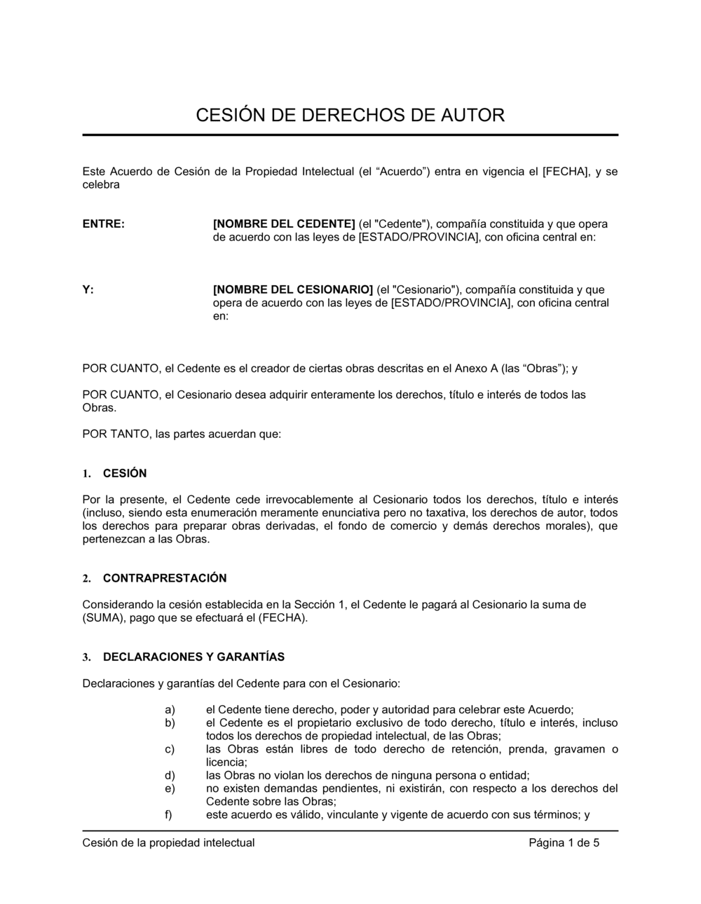 Business-in-a-Box's Cesión de la propiedad intelectual