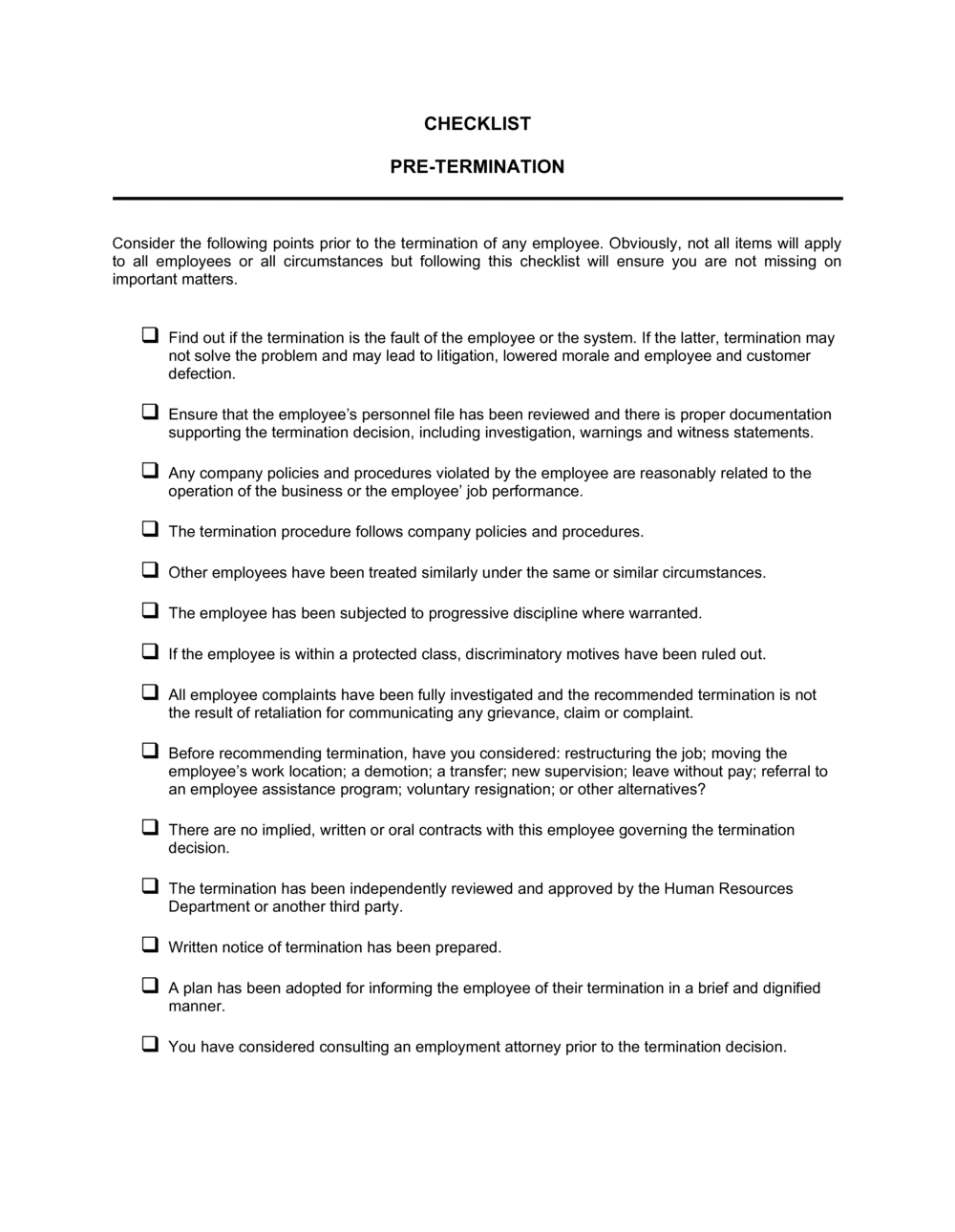 Employment Termination Checklist Template from templates.business-in-a-box.com