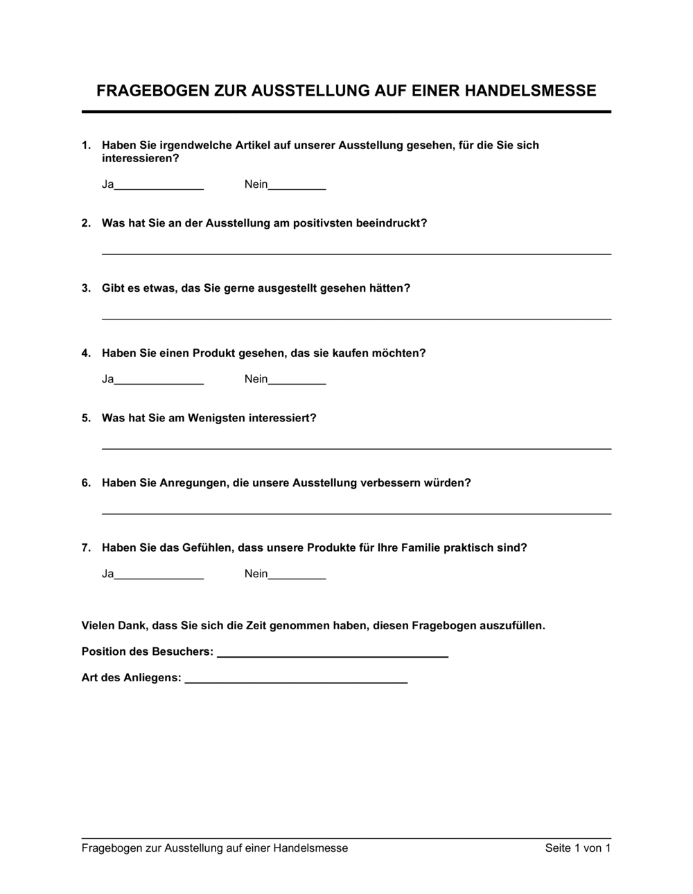 Business-in-a-Box's Checkliste - Handelsmesse