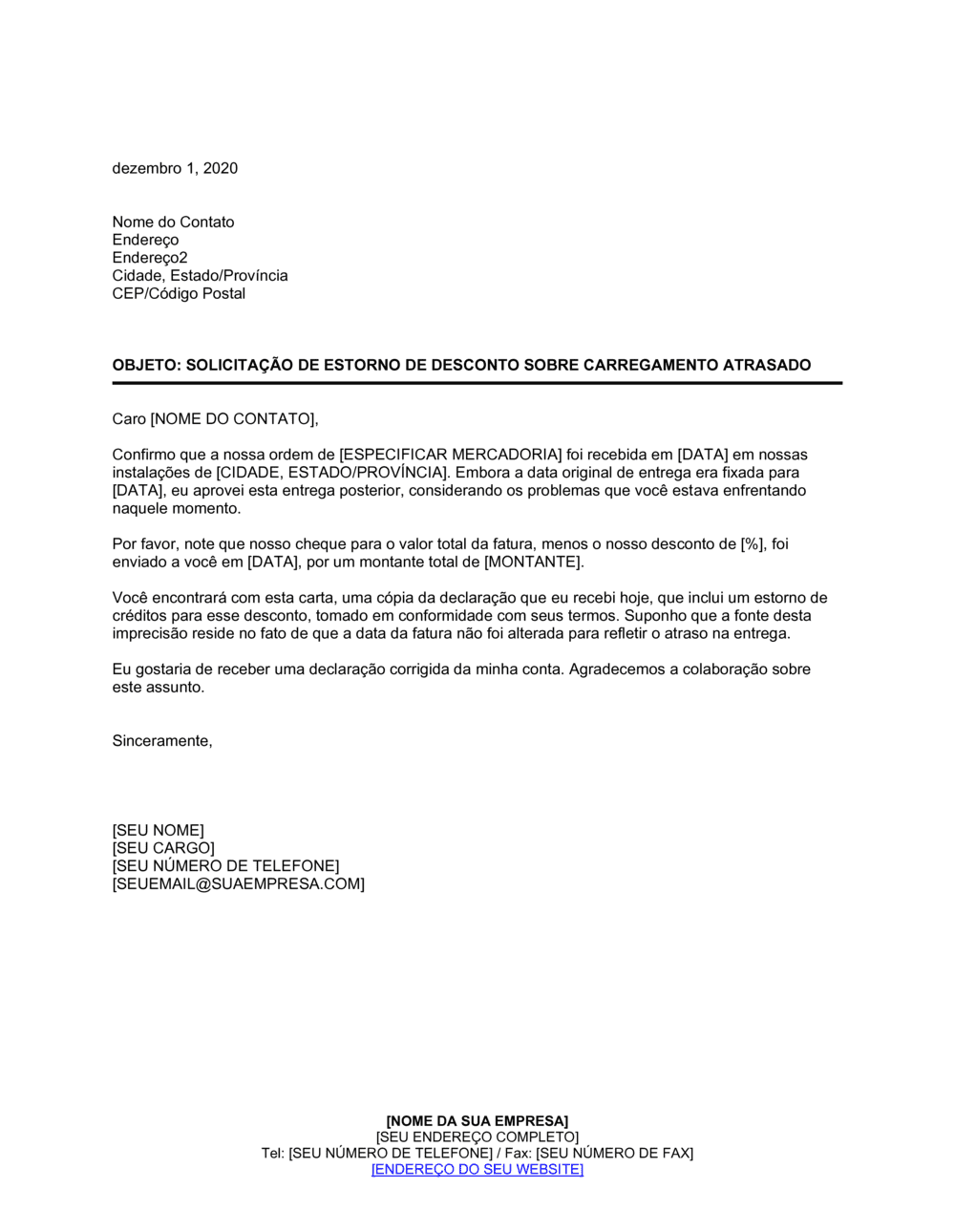 Business-in-a-Box's Cobrança de Volta de Aplicação de Desconto em Entrega Atrasada