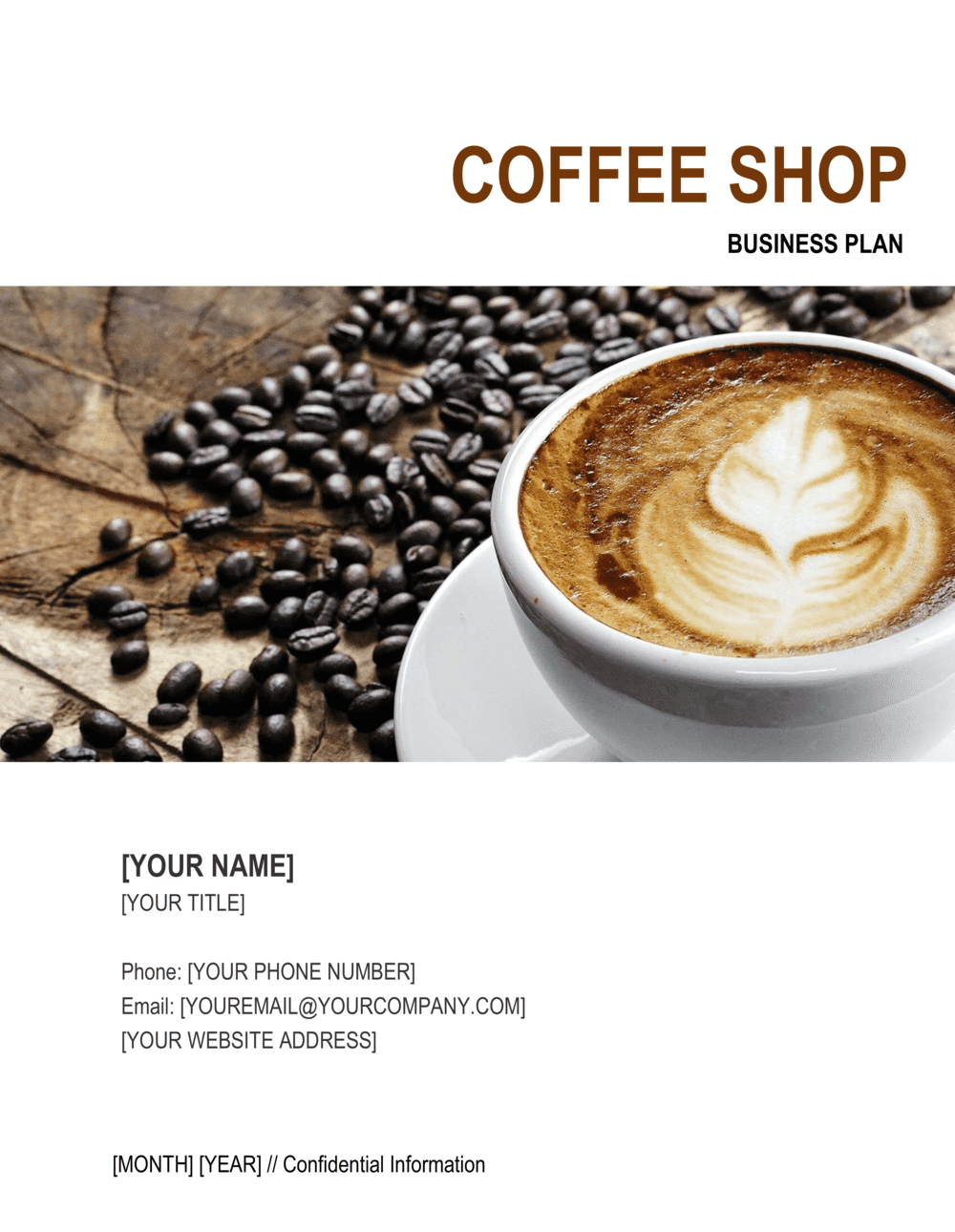 Coffee Shop Business Plan Template By Business in a Box 