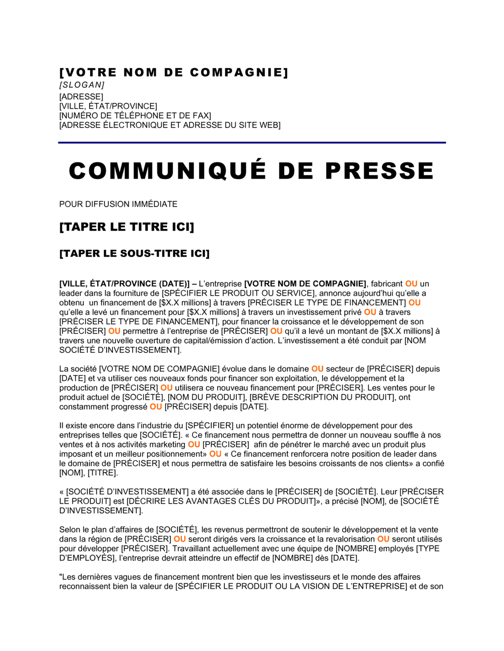 Business-in-a-Box's Communiqué de presse Obtention de financement