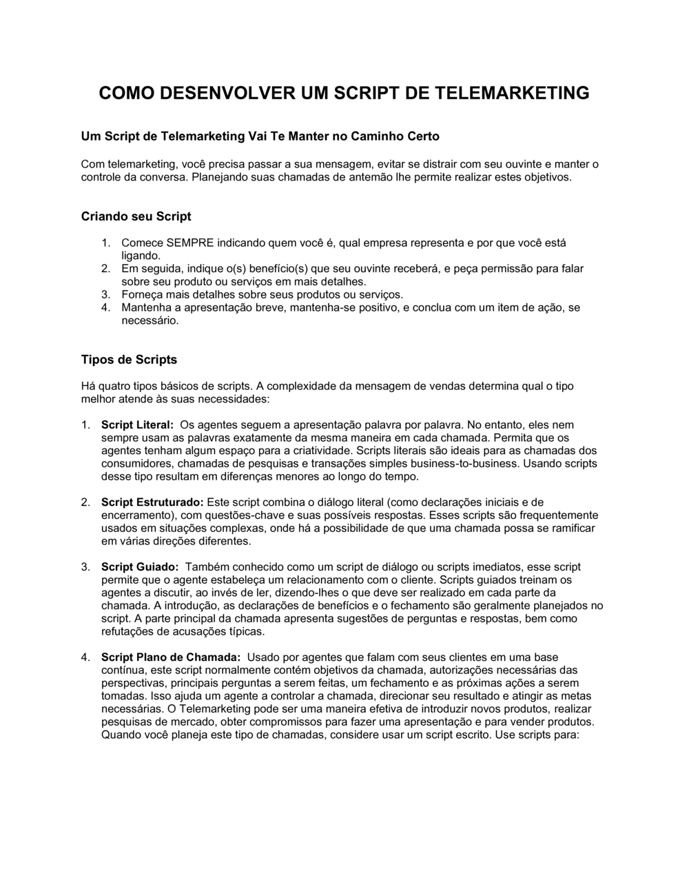 Business-in-a-Box's Como Desenvolver um Script