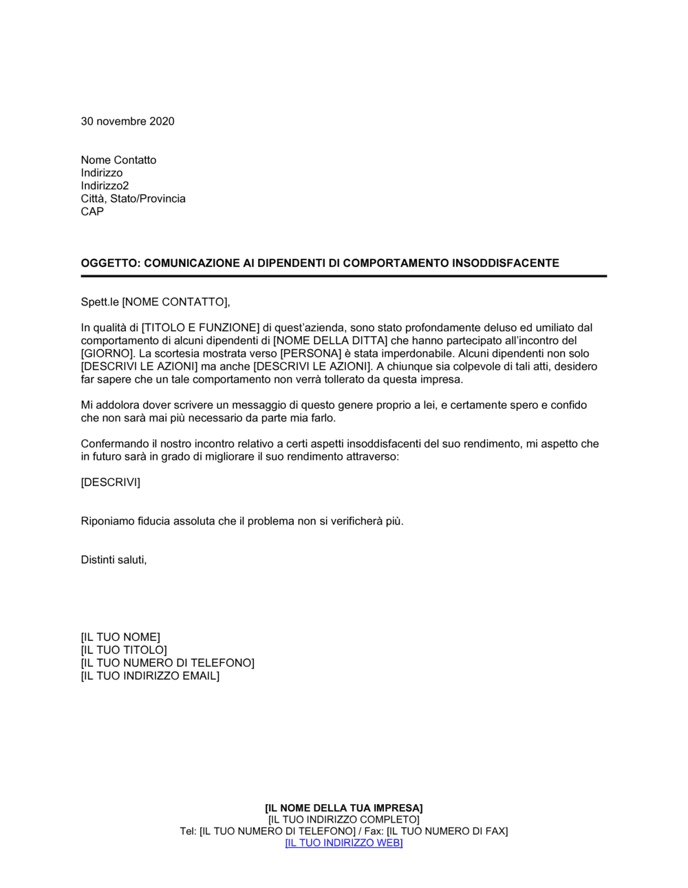 Business-in-a-Box's Comportamento insoddisfacente