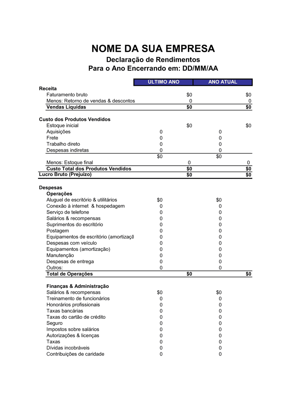 Business-in-a-Box's Comprovante de Receita