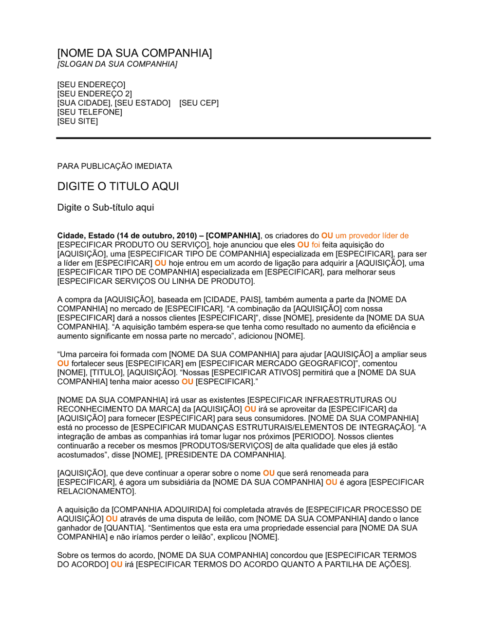 Business-in-a-Box's Comunicado de Imprensa Companhia Completou a Aquisição