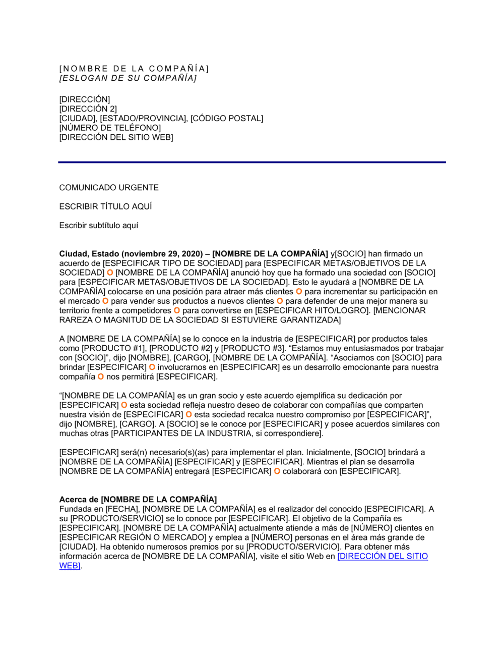 Business-in-a-Box's Comunicado de prensa constitución de una nueva sociedad