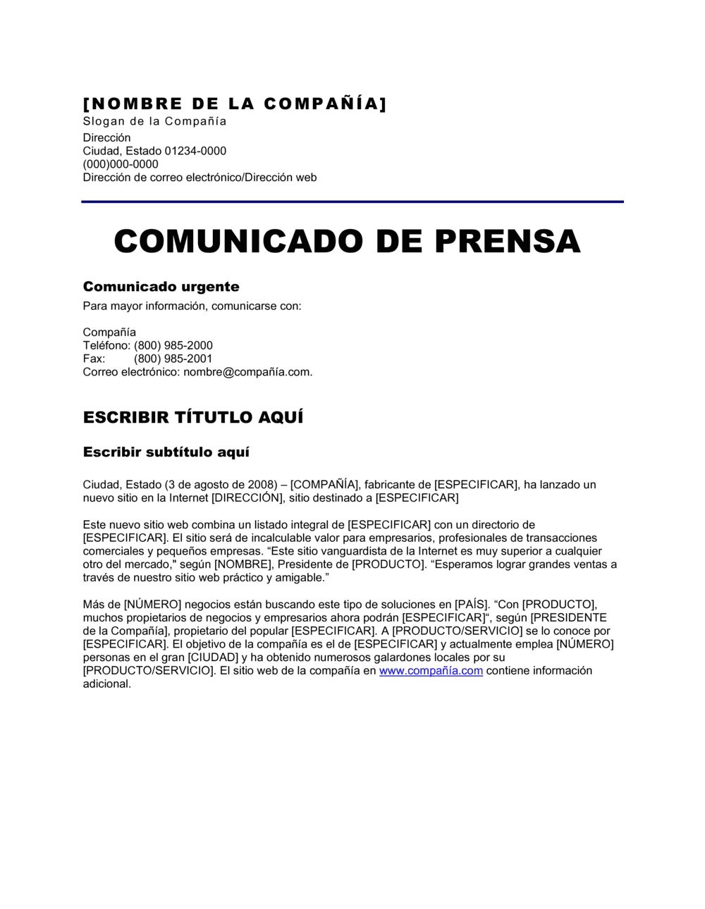 Business-in-a-Box's Comunicado de prensa por nuevo sitio web