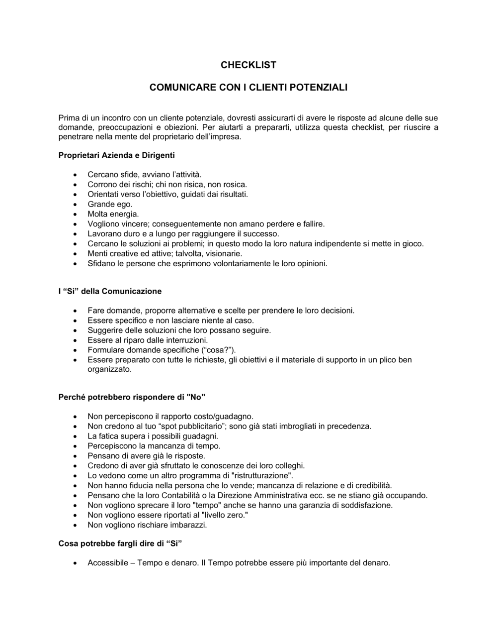 Business-in-a-Box's Comunicare con i clienti potenziali