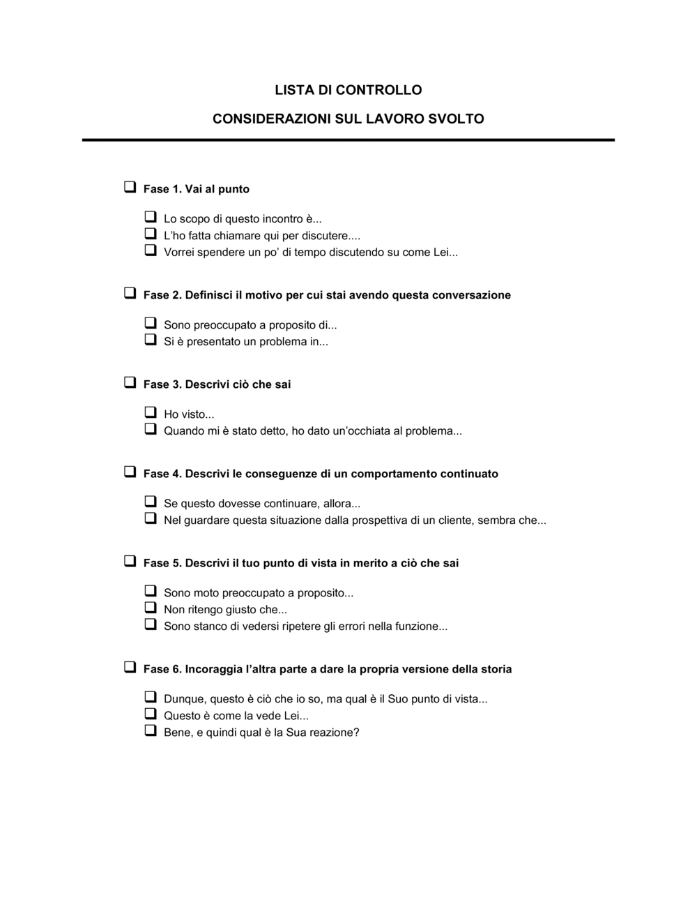 Business-in-a-Box's Considerazioni del lavoro svolto