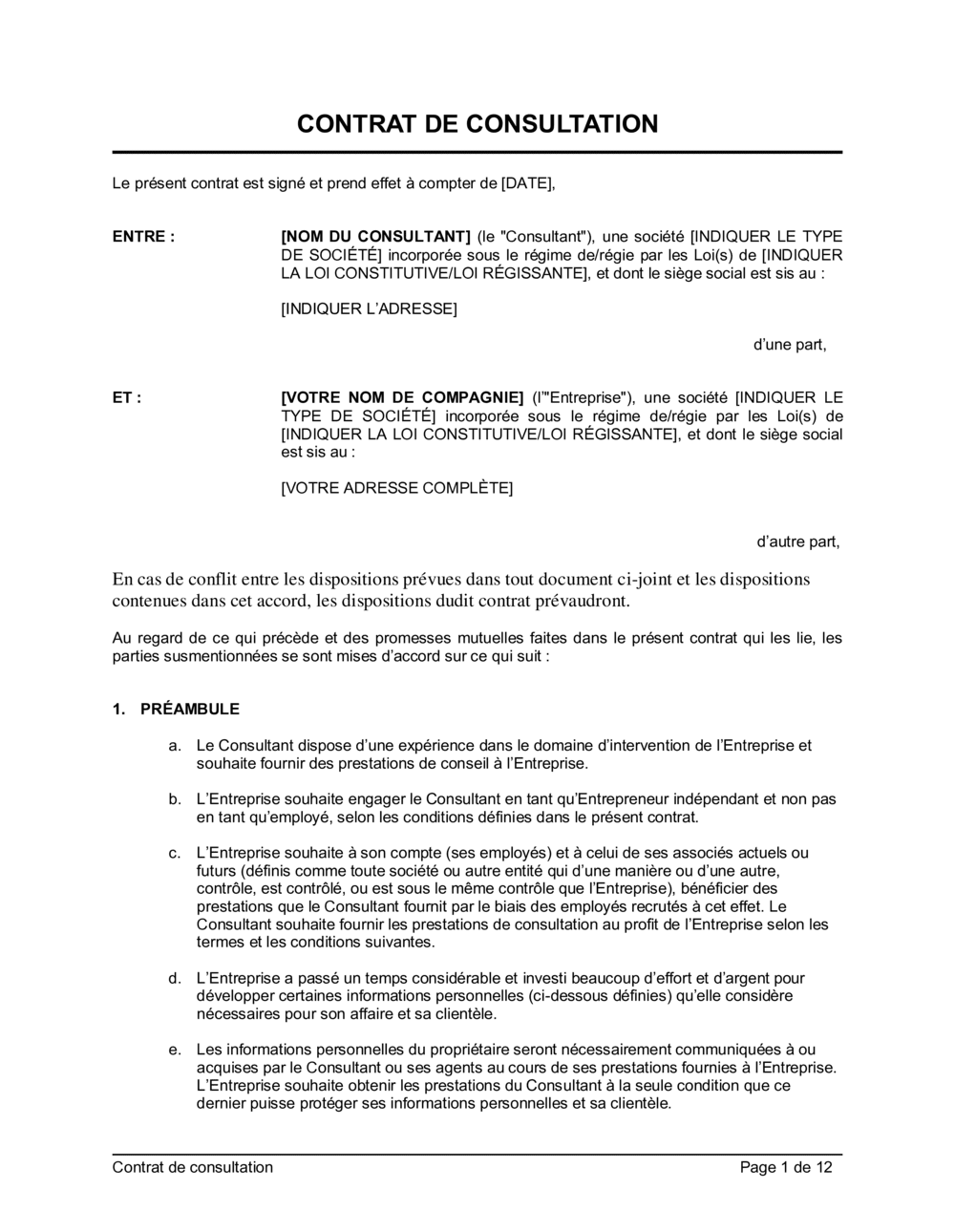 Business-in-a-Box's Contrat de consultation_Version longue