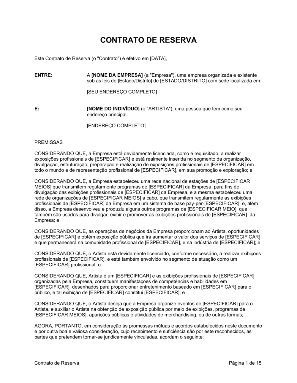 Business-in-a-Box's Contrato Reserva