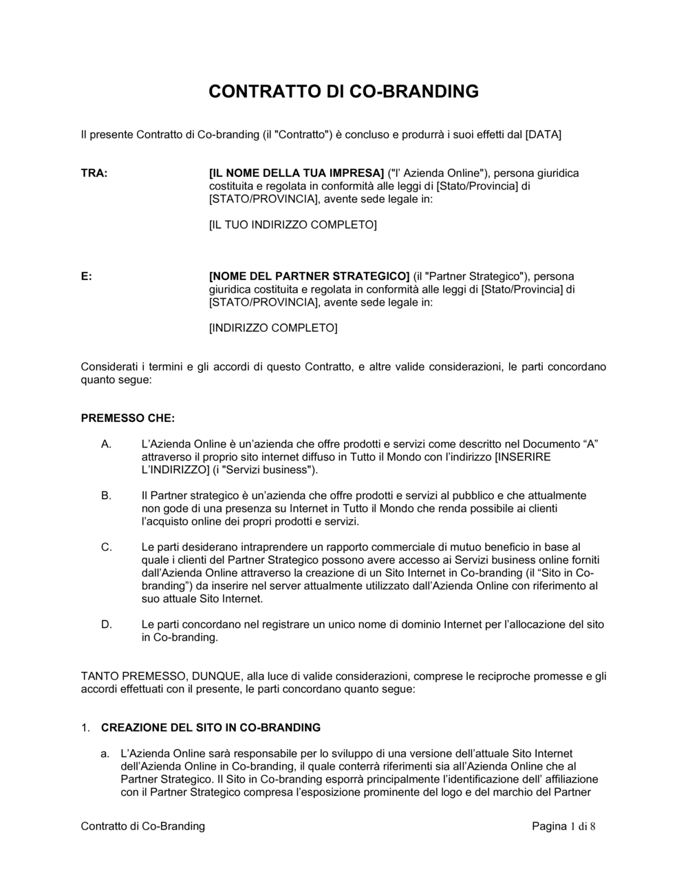 Business-in-a-Box's Contratto di co-branding