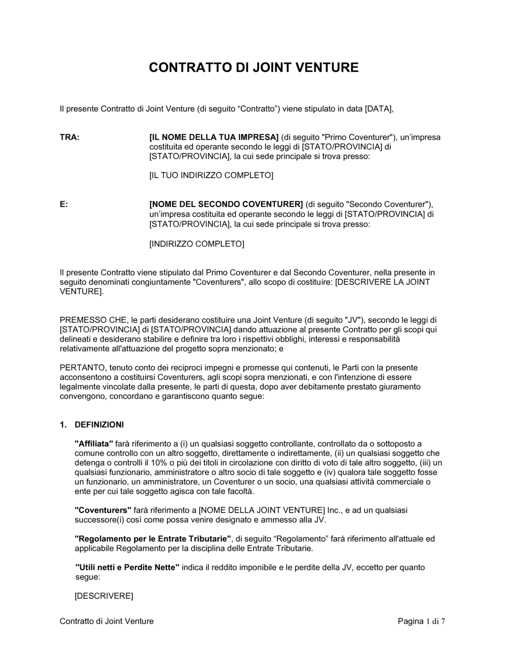 Business-in-a-Box's Contratto di joint venture