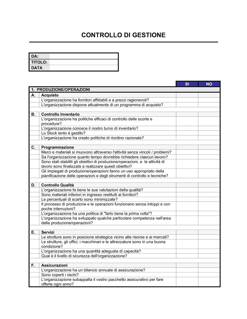 Business-in-a-Box's Controllo di gestione