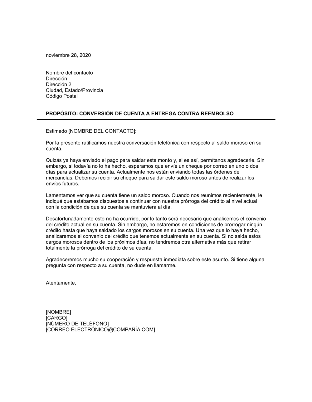 Business-in-a-Box's Conversión de cuenta abierta a ECR