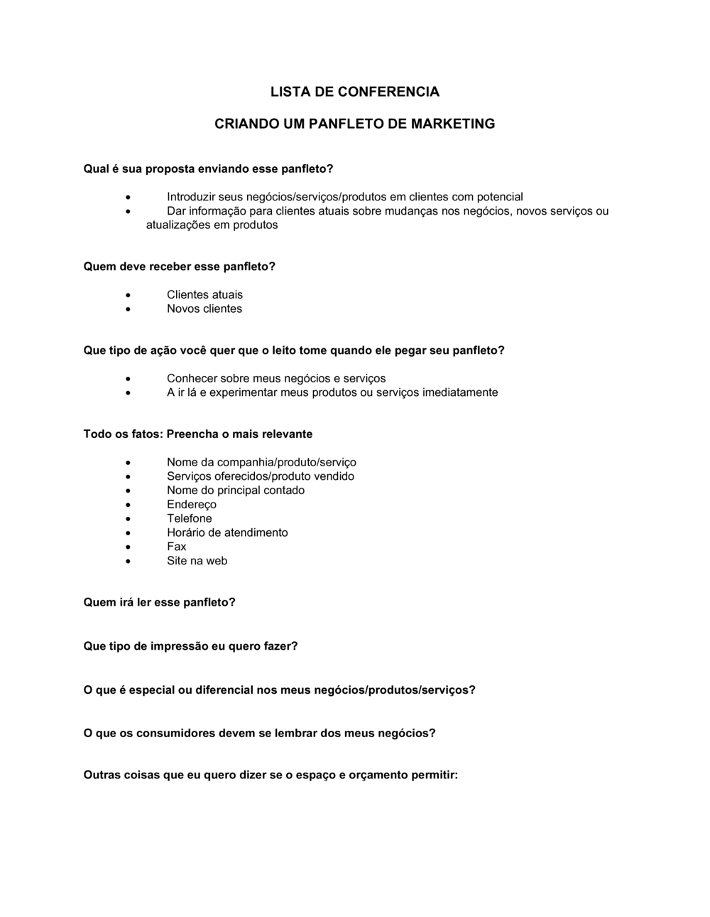 Business-in-a-Box's Criando um Panfleto de Marketing