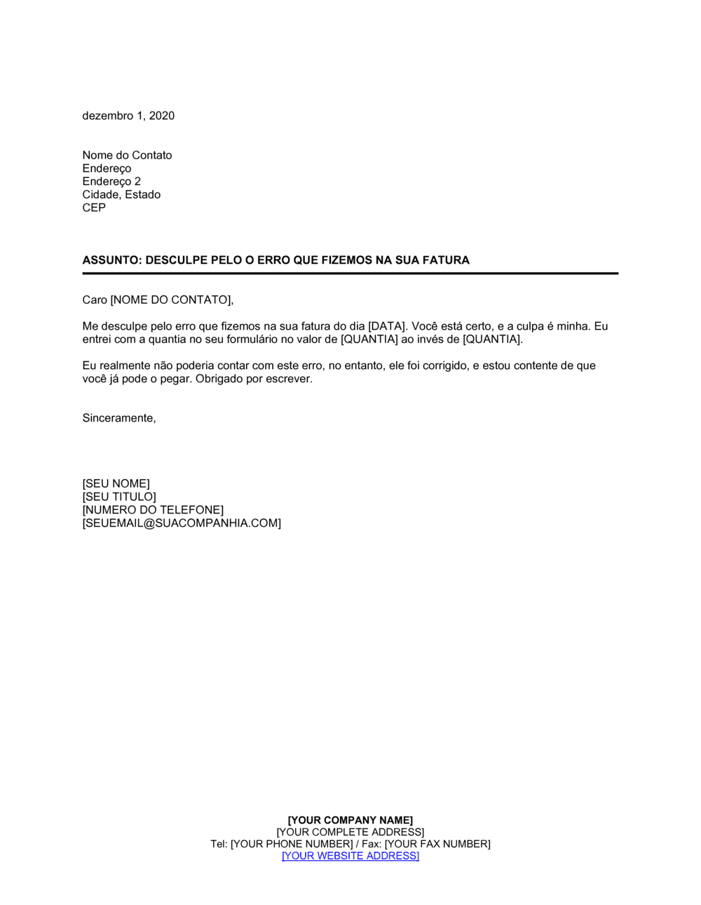 Business-in-a-Box's Desculpe Pelo Erro na Fatura