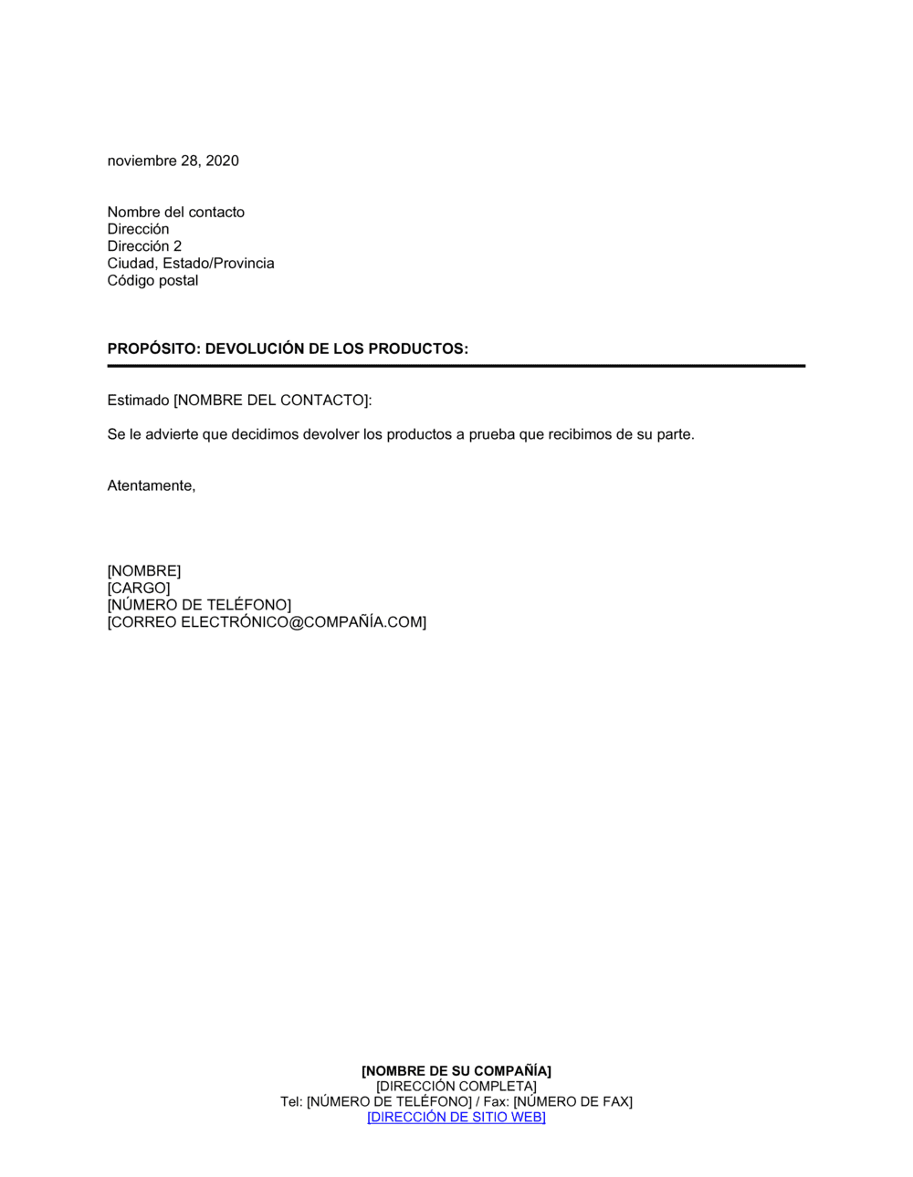 Business-in-a-Box's Devolución de mercadería sujeta a aprobación