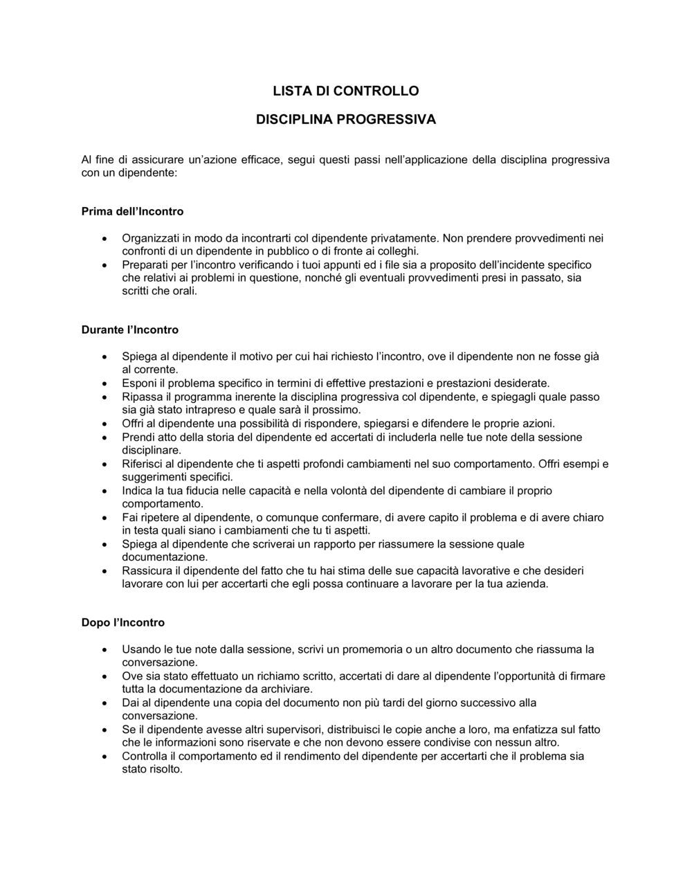 Business-in-a-Box's Disciplina progressiva