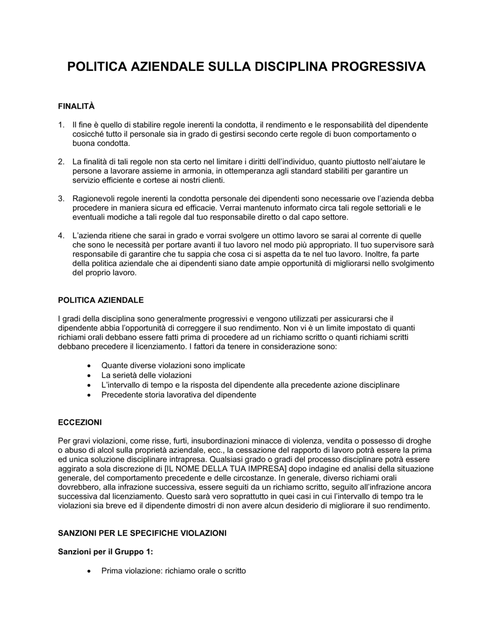 Business-in-a-Box's Disciplina progressiva