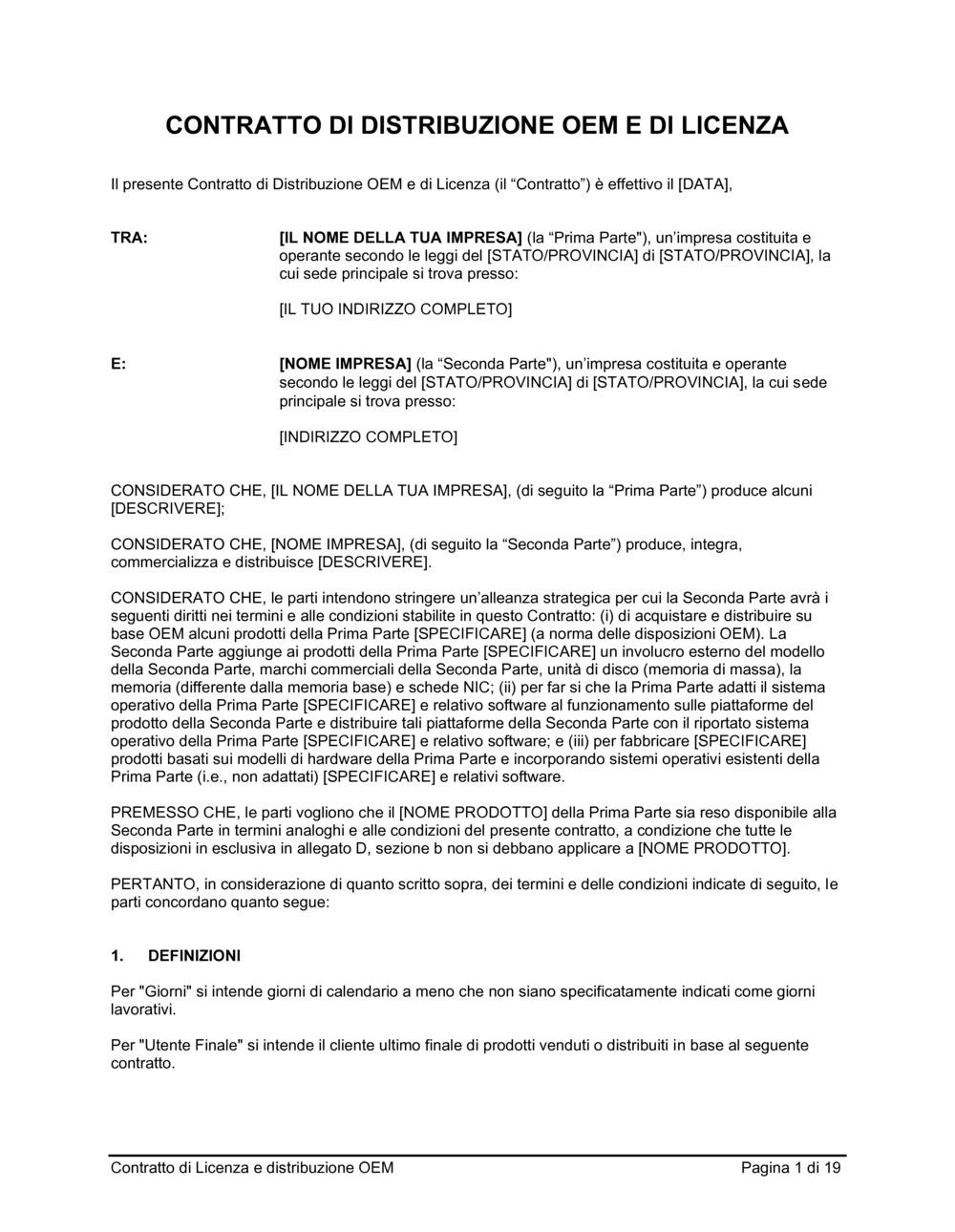 Business-in-a-Box's Distribuzione oem e contratto di licenza