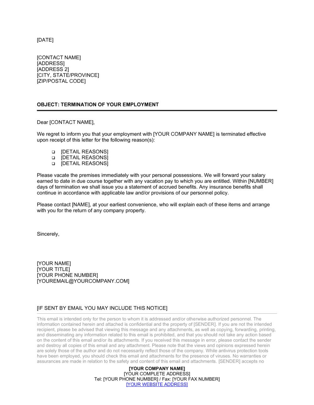 Employment Termination Letter Sample from templates.business-in-a-box.com