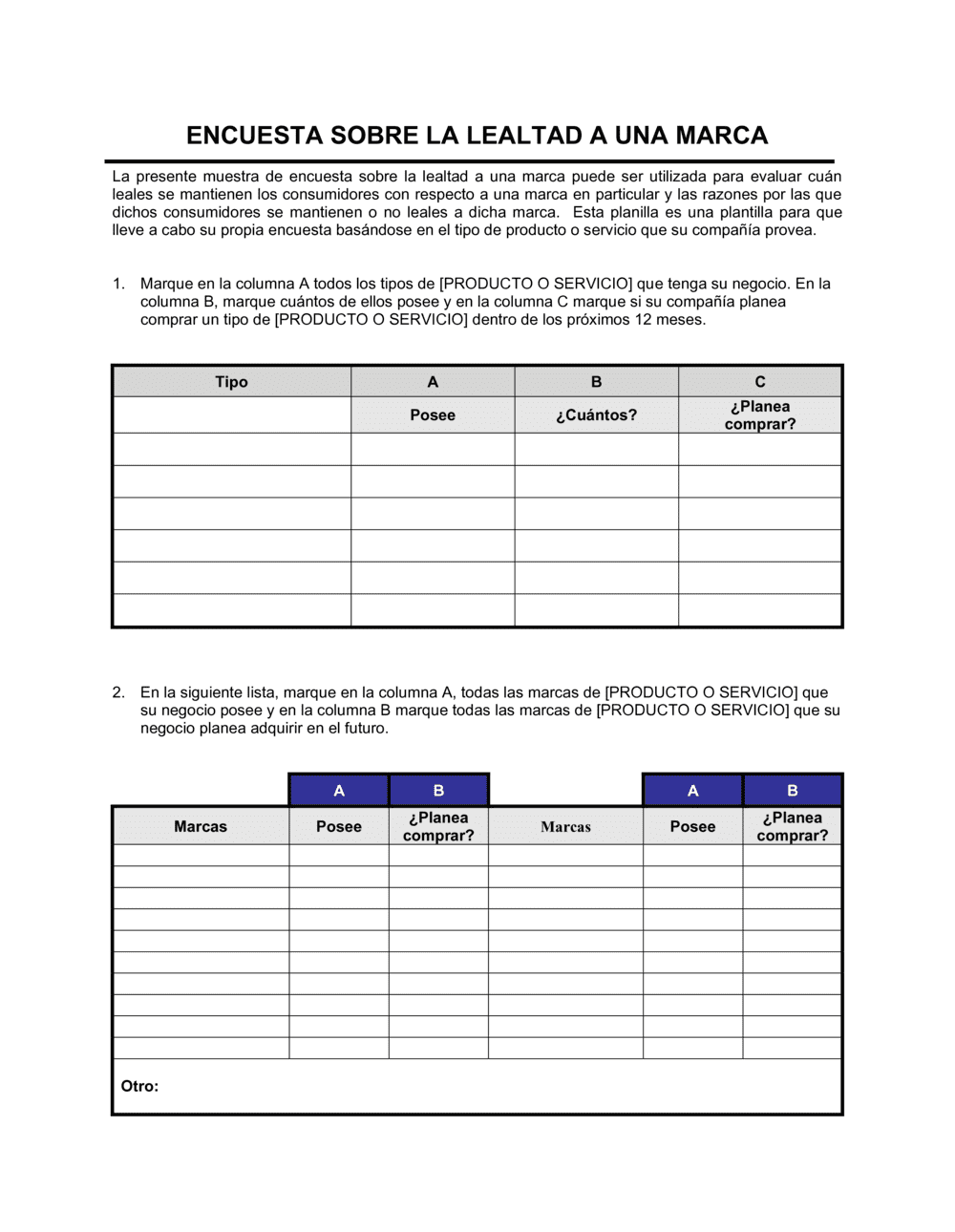 Business-in-a-Box's Encuesta de lealtad a una marca