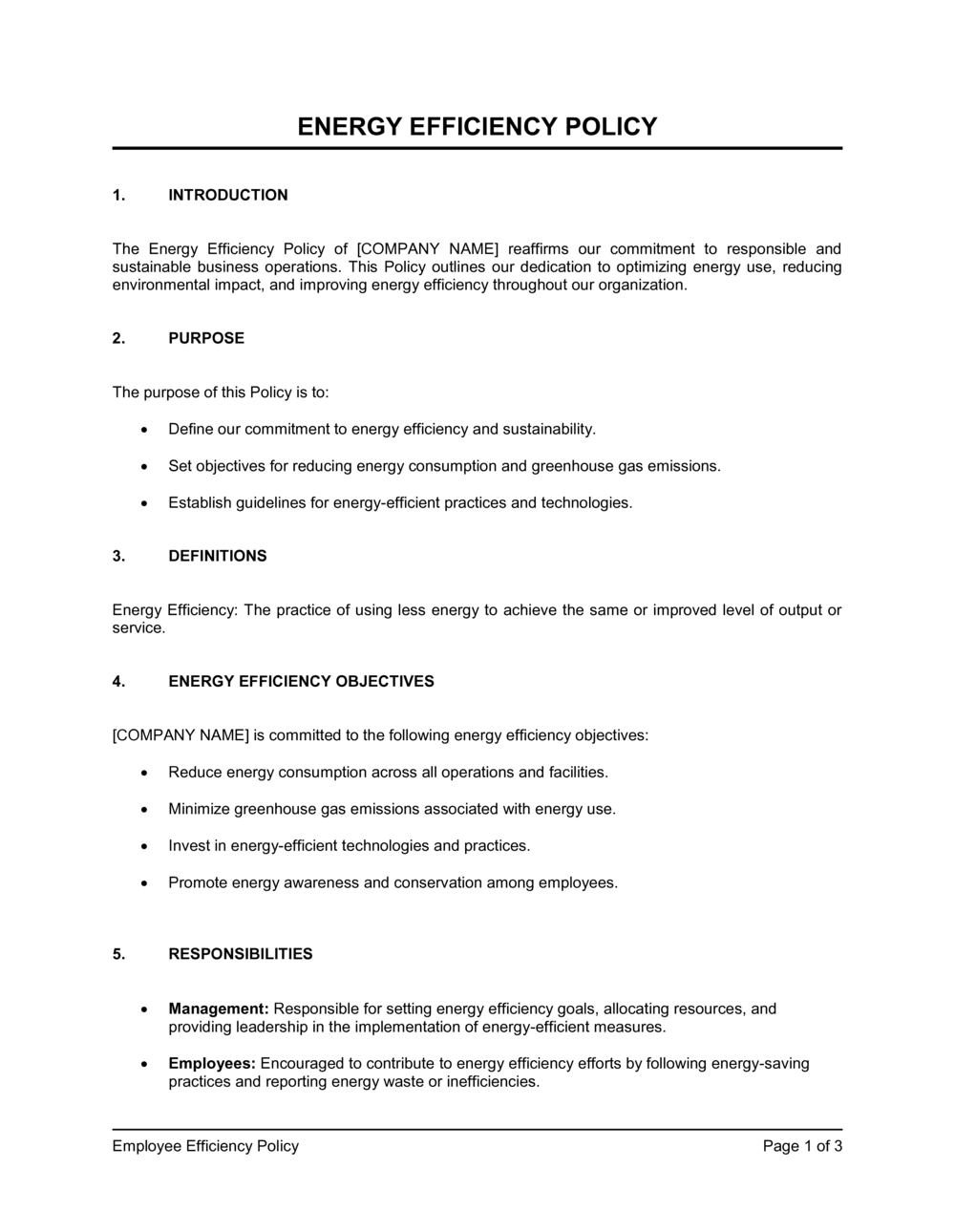 Business-in-a-Box's Energy Efficiency Policy Template
