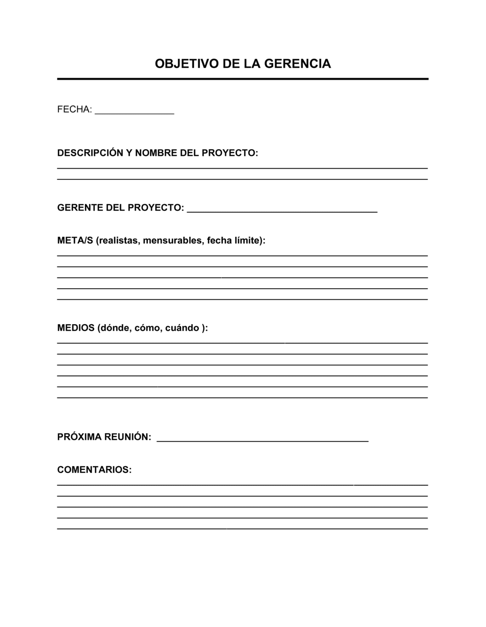 Business-in-a-Box's Establecimiento de objetivos instantáneos