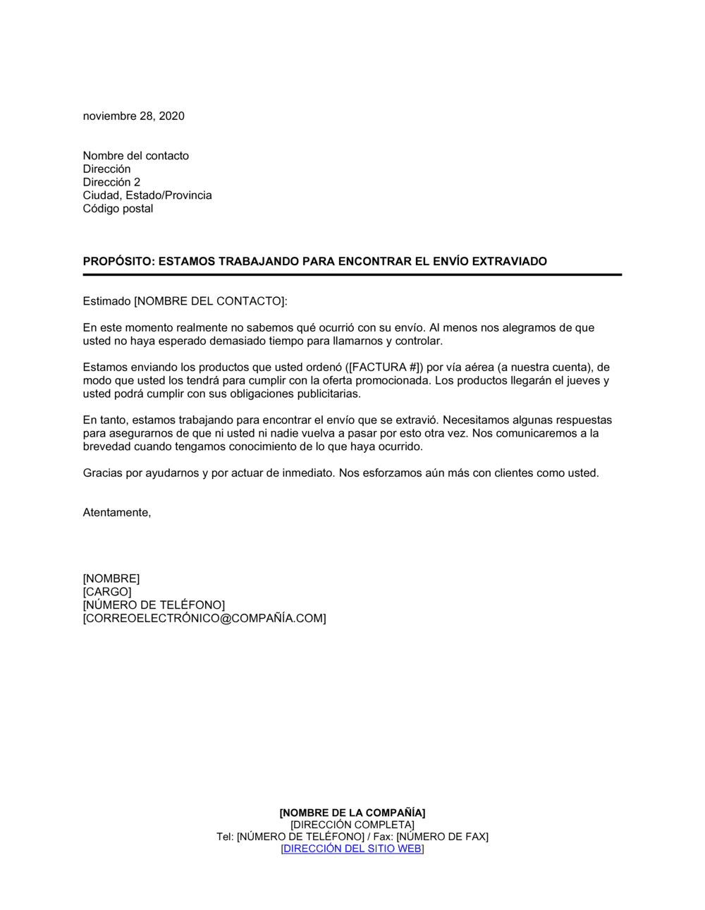 Business-in-a-Box's Estamos trabajando para encontrar el cargamento extraviado