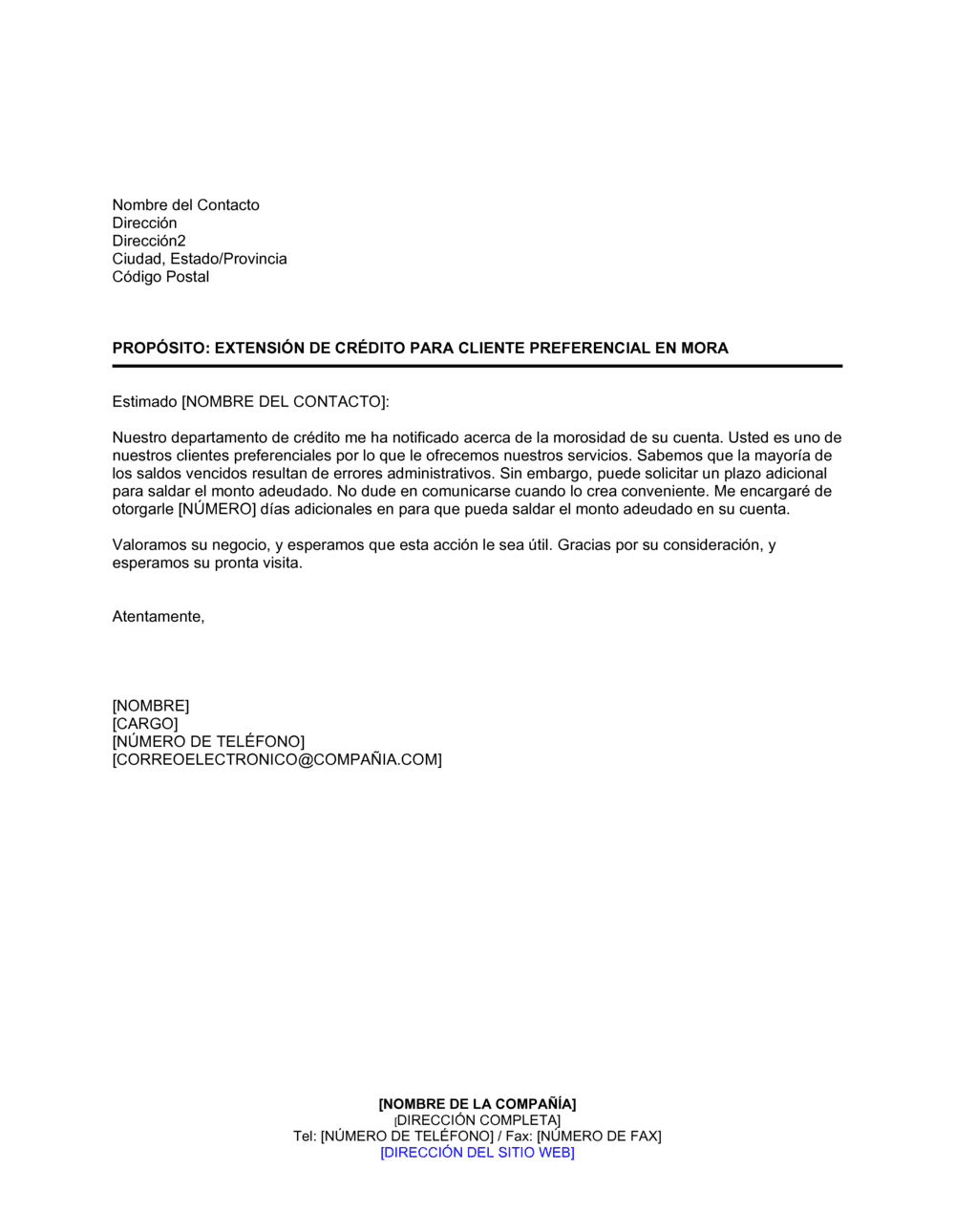 Business-in-a-Box's Extensión de crédito para cliente preferencial en mora