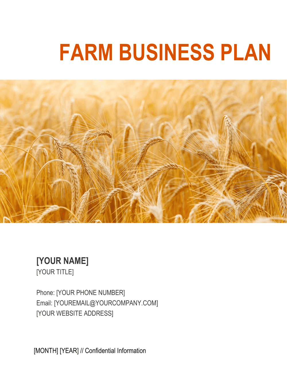 agricultural business plan template