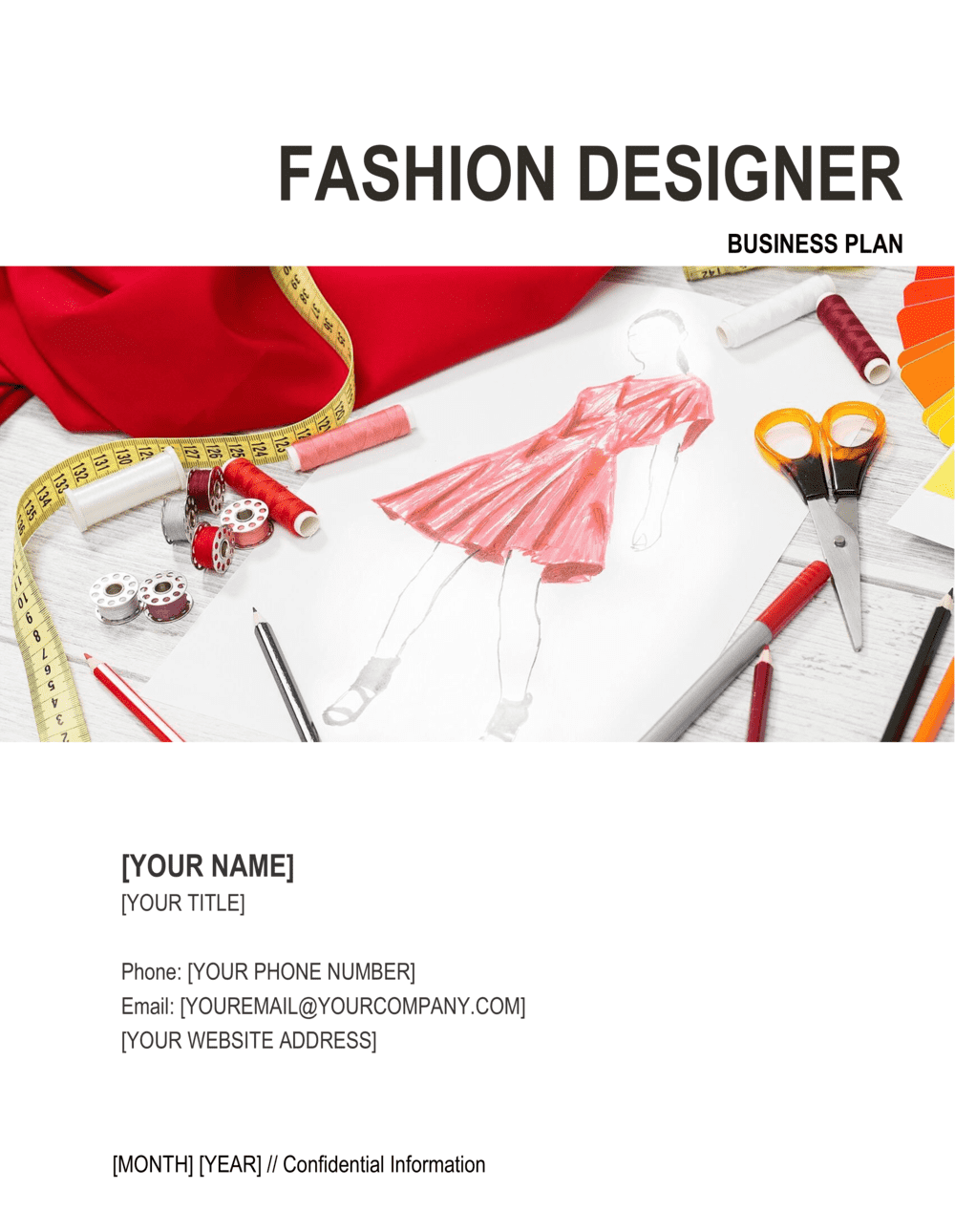 Fashion Designer Business Plan Template (Download)