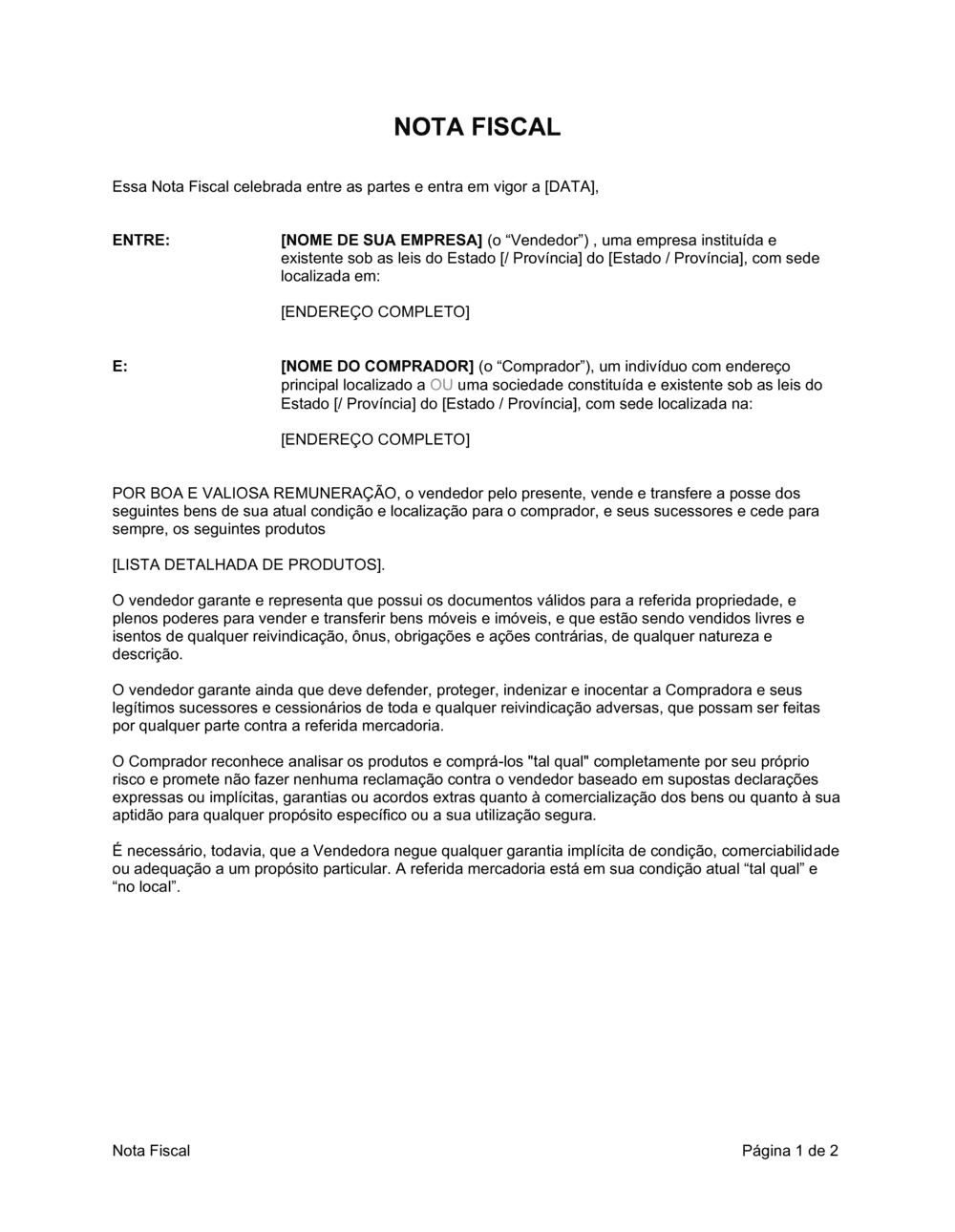 Business-in-a-Box's Fatura de Venda