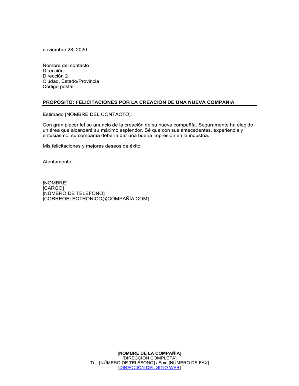 Business-in-a-Box's Felicitaciones por la creación de una nueva compañía